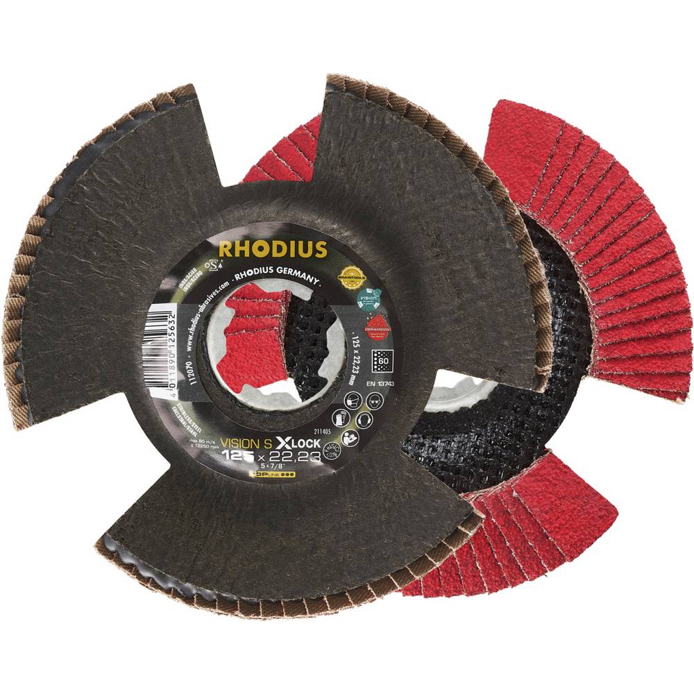 Rhodius 211405 VISION SPEED X-LOCK Lamellenschijf RVS, Staal, Non-ferrometaal 10 stuk(s)