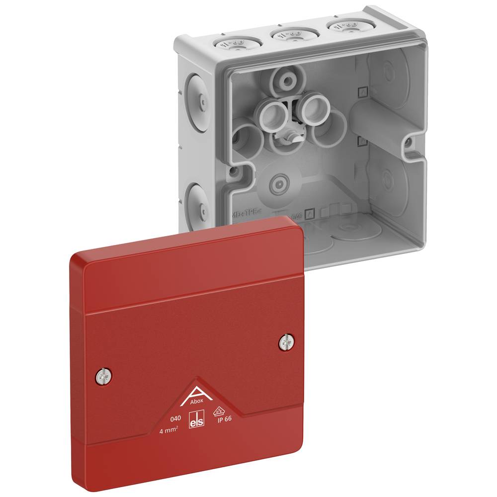 Spelsberg Abox 040-L/SB Aftakkast (l x b x h) 102 x 102 x 57 mm Grijs, Rood IP66 1 stuk(s)