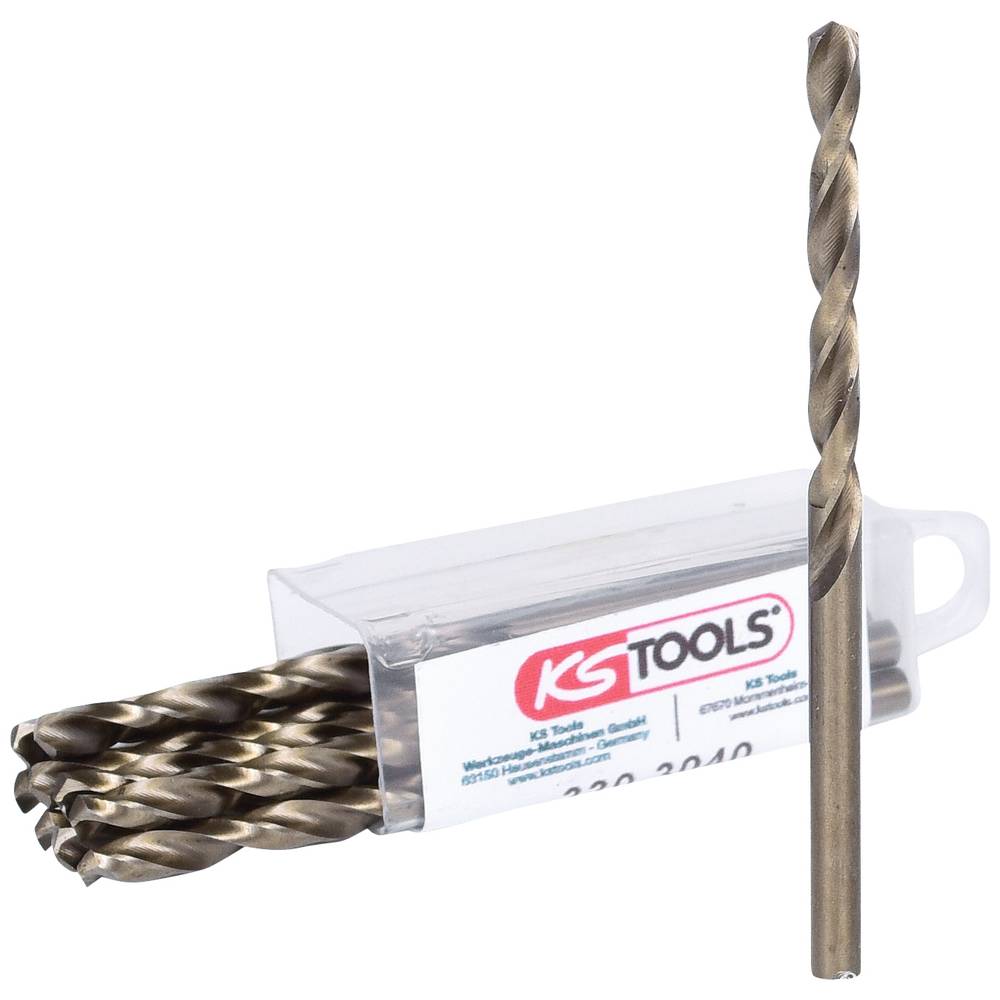 KS Tools 3303040 HSS-G-Co 5 Metaal-spiraalboorset 4 mm 10 stuk(s)