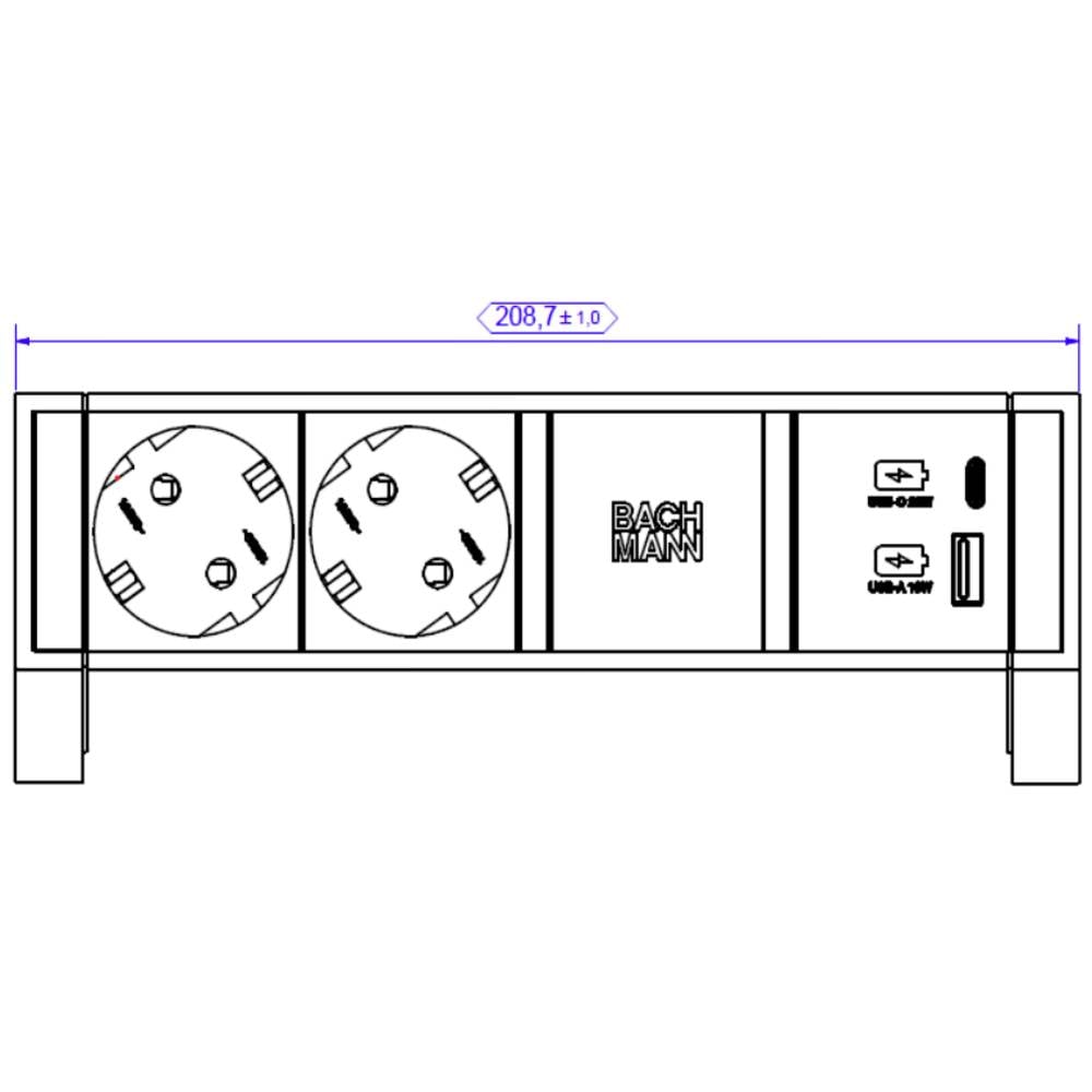 Bachmann 902962 Stekkerdoos Aluminium 1 stuk(s)