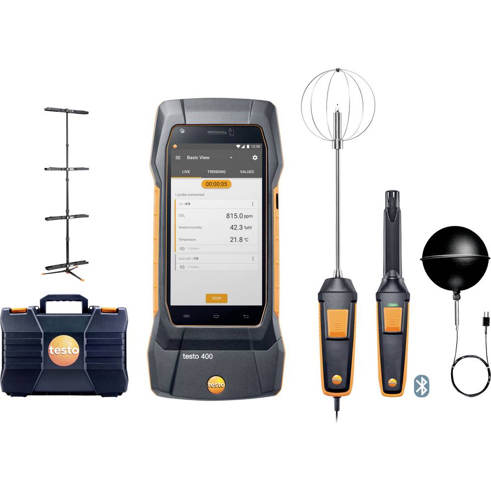Testo Behaglichkeits-Set mit Stativ Milieumeetset Temperatuur, Druk -40, 0 - 150, 200 °C, hPa