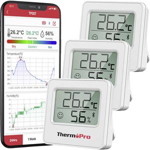 ThermPro TP357-3 Draadloze thermo- en hygrometer Wit