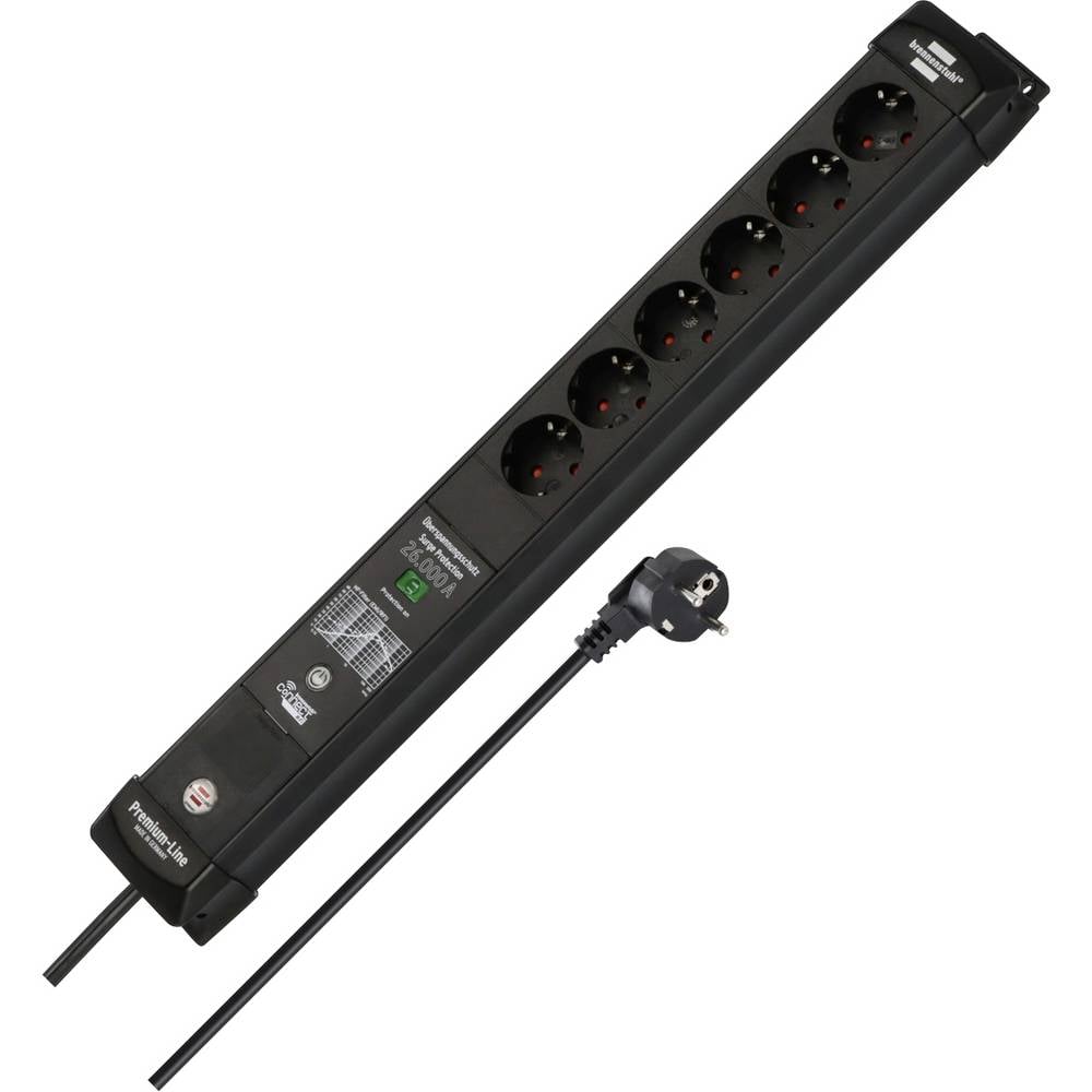 Brennenstuhl 1951160611 Stekkerdoos Zwart 1 stuk(s)