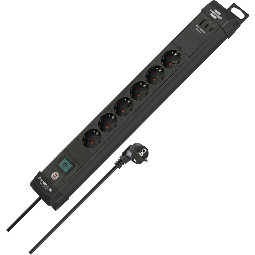 Brennenstuhl 1951160613 Stekkerdoos Zwart 1 stuk(s)