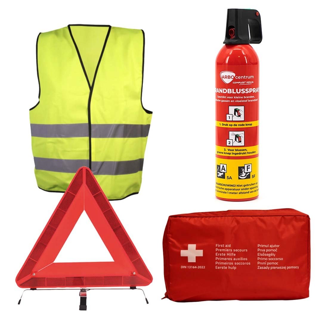 ARBOwinkel.nl Auto veiligheidspakket EHBO pech en brandpreventie - Auto veiligheidspakket