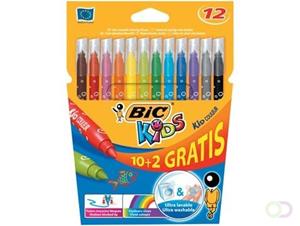 Bic Kids Kid Couleur viltstiften, etui 10 + 2 gratis