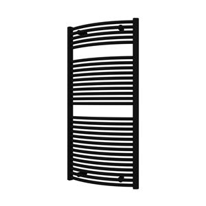 Plieger Onda designradiator horizontaal gebogen 1196x585mm 804W wit structuur