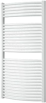 Plieger Onda designradiator horizontaal gebogen 1196x585mm 804W zilver metallic