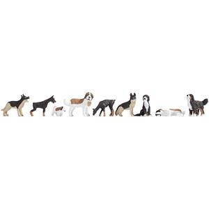 NOCH H0 figuren Honden Geverfd, Zittend, Staand