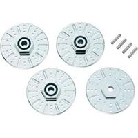 Reely 1:10 Bremsscheibenimitat-Felgenmitnehmer 12mm 6-Kant 10mm mit Spurverbreiterung 10mm Chrom 4St