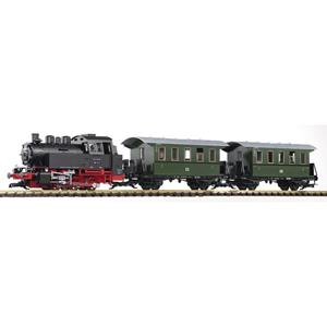 pikog Piko G 37125 G startset stoomlocomotief BR 80 met 2 personenrijtuigen van de DR