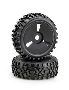 Absima Dirt banden op disc velgen voor 1/8 buggy - Zwart