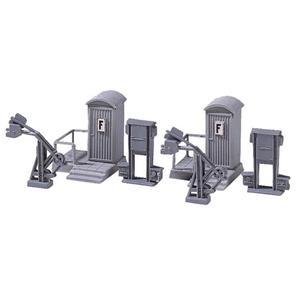 Auhagen 12 242 H0/TT 2 telefoonhuisjes en 4 wisselstellers