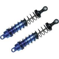 Reely 1:10 Hydraulische schokdempers aluminium Blauw (metallic) met veren Zwart 100.7 mm 2 stuks