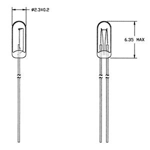 Spezialglühlampe Klar T3/4 WT 16V 30mA