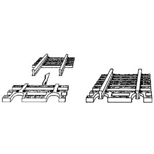 N Fleischmann rails (zonder ballastbed) 22215