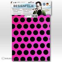 oracover Designfolie Easyplot Fun 1 (L x B) 300mm x 208mm Neon-Pink-Schwarz (fluoreszie
