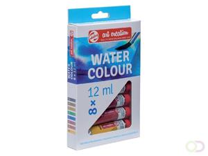 Talens Art Creation aquarelverf tube van 12 ml, set van 8 tubes in geassorteerde kleuren