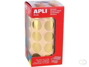 Apli Kids stickers op rol, cirkel diameter 20 mm, 1770 stuks, metallic goud