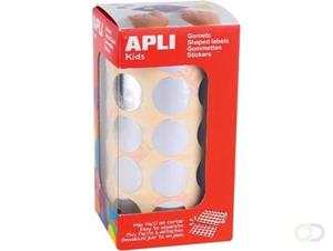 Apli Kids stickers op rol, cirkel diameter 20 mm, 1770 stuks, metallic zilver