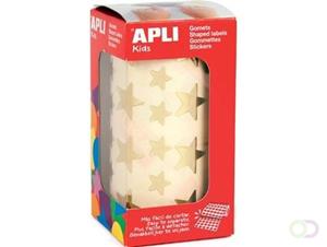 Apli Kids stickers op rol, ster, 2360 stuks, metallic goud