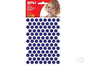 Apli Kids stickers, cirkel diameter 10,5 mm, blister met 528 stuks, blauw