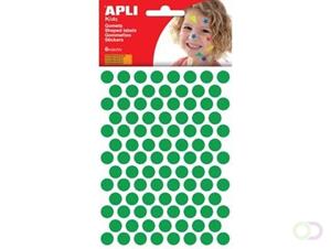 Apli Kids stickers, cirkel diameter 10,5 mm, blister met 528 stuks, groen