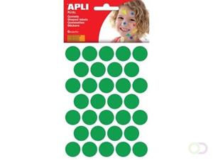 Apli Kids stickers, cirkel diameter 20 mm, blister met 180 stuks, groen