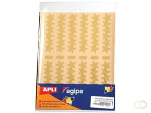 Agipa metallic stickers, blister met 288 stuks, goud en zilver, ster 20 mm