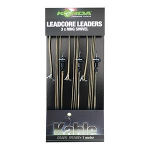 Korda Leadcore Leader Heli - Gravel - 1m - 3 Stuks