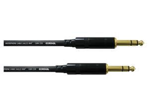 Cordial REAN 2 x Klinke 6,3mm Stereo Instrumentenkabel Schwarz