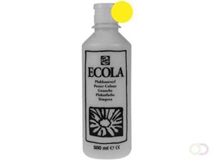 Talens Ecola plakkaatverf flacon van 500 ml, citroengeel