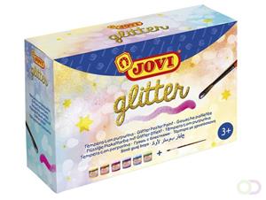 Jovi Plakkaatverf Glitter 6 potjes van 55 ml in geassorteerde kleuren