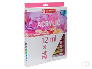 Talens Art Creation acrylverf tube van 12 ml, set van 24 tubes in geassorteerde kleuren