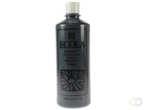 Talens Ecola plakkaatverf flacon van 1000 ml, zwart