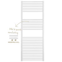 Boss&wessing Designradiator Nile Gobi 170x60cm Wit (zij- of midden-onderaansluiting)