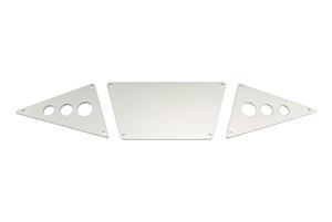 Front Skid Plates - Tube Style Bumper - Silver Aluminum (3pcs) (AX30530)