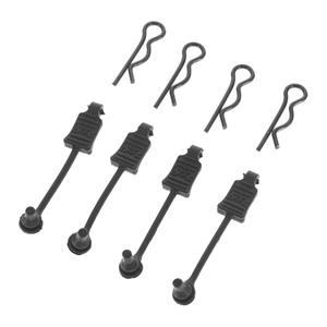 Body Clip Retainers 1/8 Scale (Black) (4PCS) (AR390178)