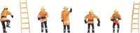 NOCH 15022 H0 Oranje beschermende kleding figuren Geverfd, Staand