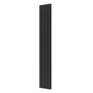 Plieger Cavallino Retto designradiator dubbel middenaansluiting 2000x298mm 666W zwart grafiet (black graphite) 7255353