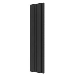 Plieger Cavallino Retto designradiator dubbel middenaansluiting 2000x450mm 999W zwart grafiet (black graphite) 7255366