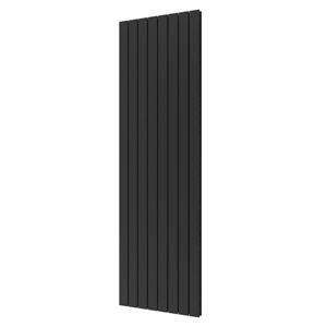 Plieger Cavallino Retto designradiator dubbel middenaansluiting 2000x600mm 1332W zwart grafiet (black graphite) 7255379