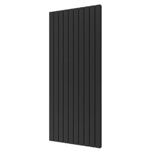 Plieger Cavallino Retto designradiator dubbel middenaansluiting 1800x754mm 2146W zwart grafiet (black graphite) 7255288