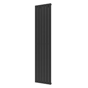 Plieger Cavallino Retto designradiator enkel middenaansluiting 2000x450mm 999W zwart grafiet (black graphite) 7255314