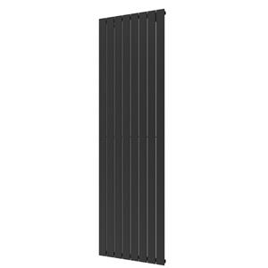 Plieger Cavallino Retto designradiator enkel middenaansluiting 2000x600mm 1332W zwart grafiet (black graphite) 7255327