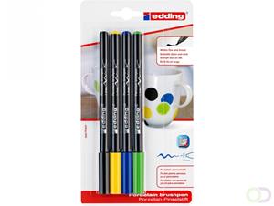 edding 4200 Porzellan Pinselstifte, 1-4mm, 4er Set