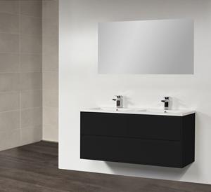 Sanilux Badkamermeubel New Future 120 cm (4 lades, 2 uitsparingen) Zwart