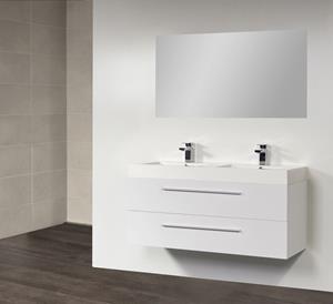 Sanilux Badkamermeubel Exclusive Florence 120 cm (2 lades, 2 uitsparing) Wit