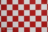 oracover Bügelfolie Fun 3 (L x B) 10m x 60cm Weiß, Rot