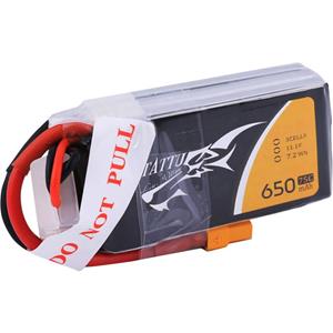 Tattu LiPo accupack 11.1 V 650 mAh Aantal cellen: 3 75 C Softcase XT30